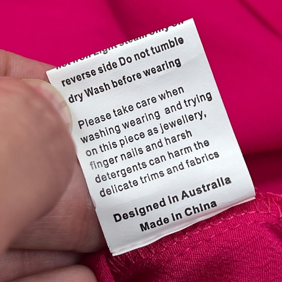 NEW Elliatt Fever Dress Women's Medium Fuchsia Hot Pink Button Short Sleeve - Picture 7 of 9